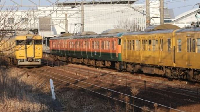 岡山の列車（115系普通列車）