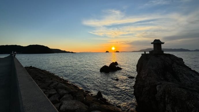 不知火海の夕景 御番所の鼻にて