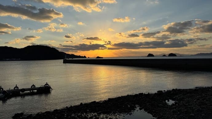 不知火海の夕景 御番所の鼻にて