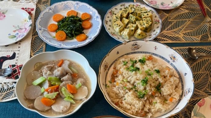 息子一家の来訪 実家でごはん