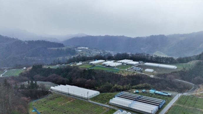 草尾上野ぶどう畑上空からの風景&長野県建設技術センター評議員会&北アルプス医療センターあづみ病院運営委員会