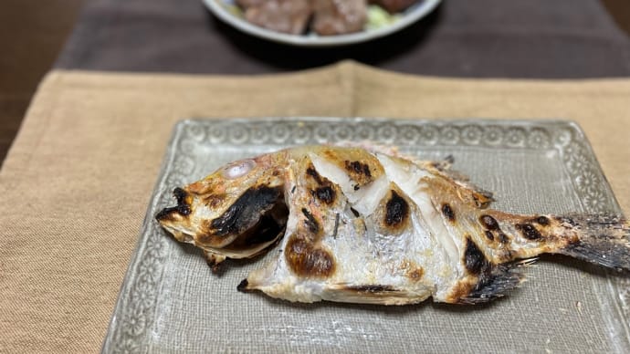 連子鯛の塩焼き@我が家