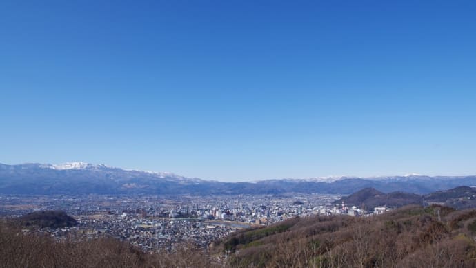 花見山周辺のロウバイは見頃になった？...生け花の里、そして茶臼山にて（2024.1.14）#2 茶臼山（古峯神社）からの展望