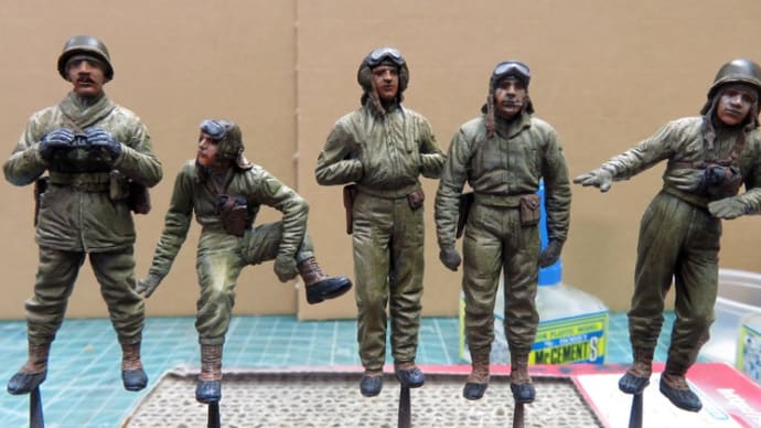 ミニアート 1/35 U.S. TANK CREW #3 顔の塗装終了