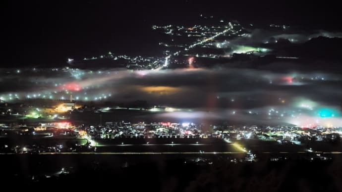 魚沼スカイラインから眺める夜景