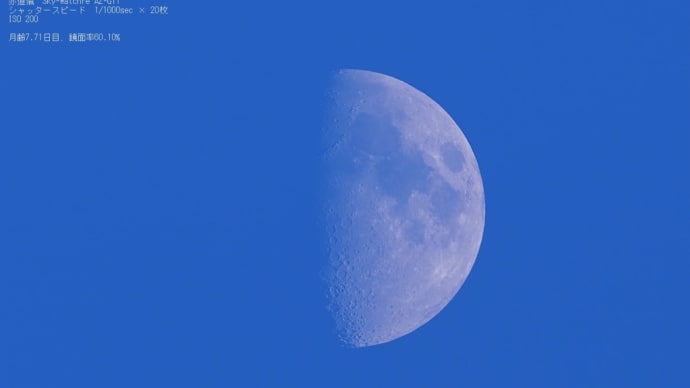 25/02/07 昨夜の月齢7日目のお月様と今日の太陽黒点でした♪