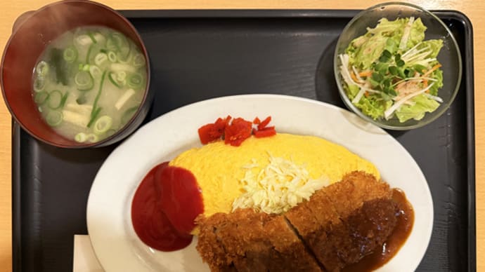 洋食 ともんちゃ@福山市「オムかつセット」