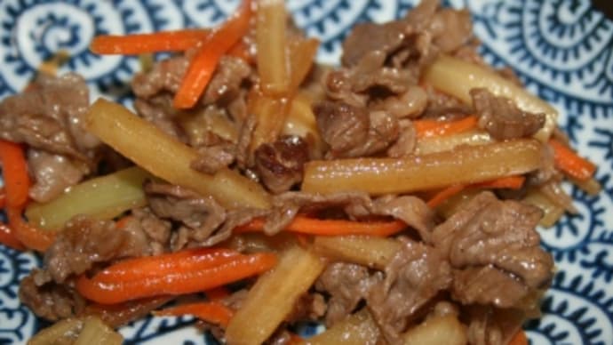 牛肉と セロリの オイスターソース炒め