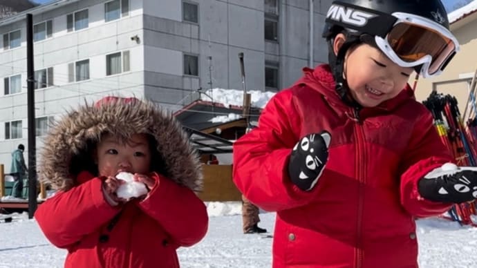 初めての雪山 楽しかったね