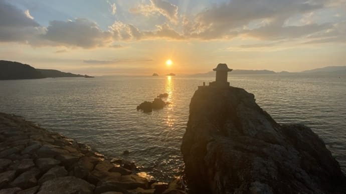 不知火海の夕景　御番所の鼻にて