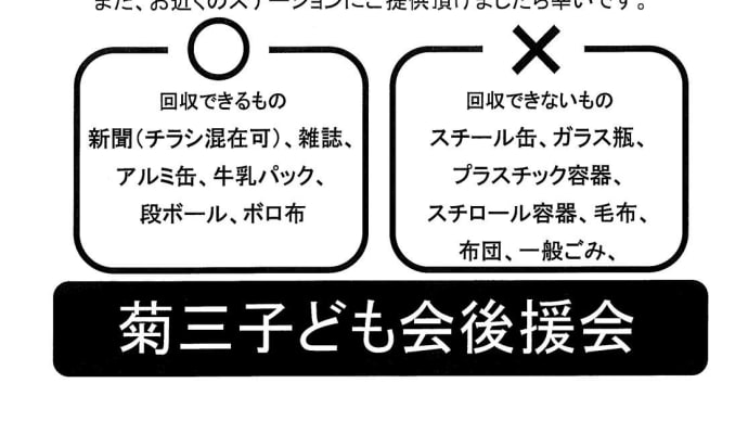 【air-回覧板】子ども会より資源回収のお知らせ