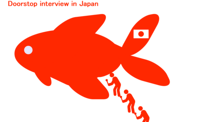 Doorstop interview in Japan