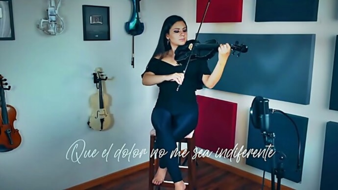 Sólo le pido a Dios (Leon Gieco)💿 en Violín & Ukulele - Martha Psyko