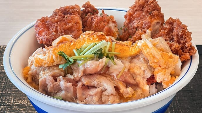 親子丼とタレかつ合盛丼 ~かつやの全力飯~