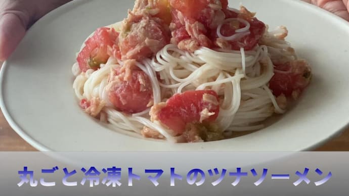 たった四つの材料で作る簡単冷え冷えのそうめん料理のご紹介。調味料は塩だけ。