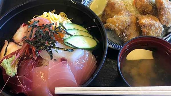 金沢港「魚処 厚生食堂」の海鮮丼と鯖フライ!