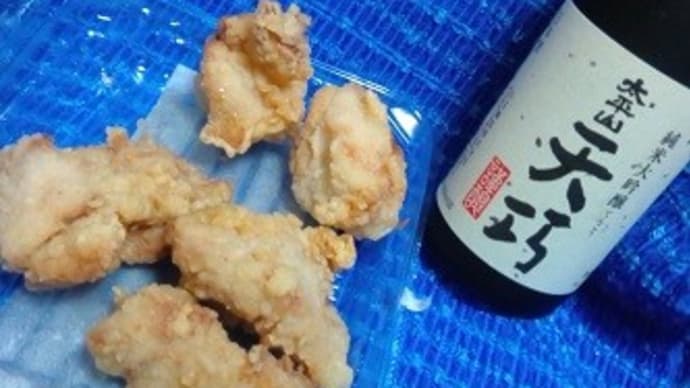 あごだし鶏胸唐揚なお惣菜をつまみながらラグビー観戦してるんだね:P(おまけで小玉醸造大吟醸太平山天功)