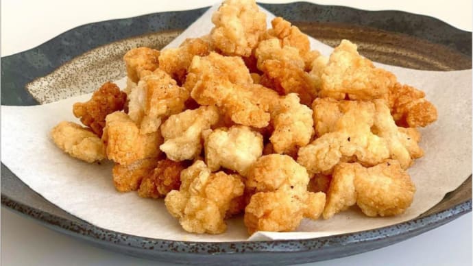 揚げ餅は、菜種油で。