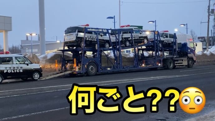 パトカーが!なんで??😳何か…珍しい!!