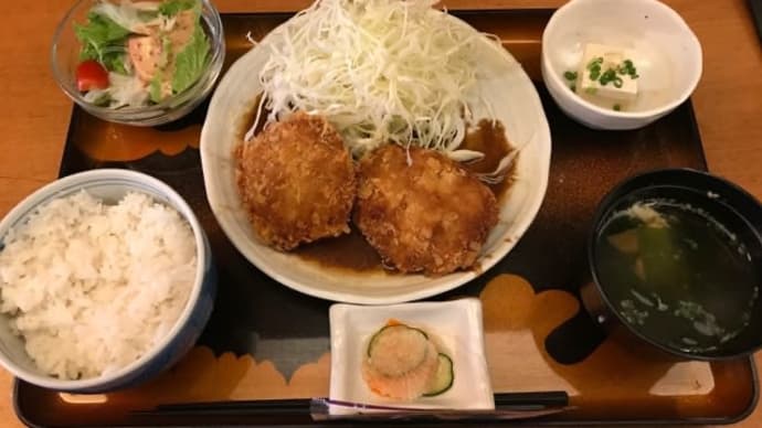 サラメシ ゴロメンチ定食@鳥波多 スリウォン店