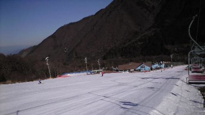 御坂での午前スキー