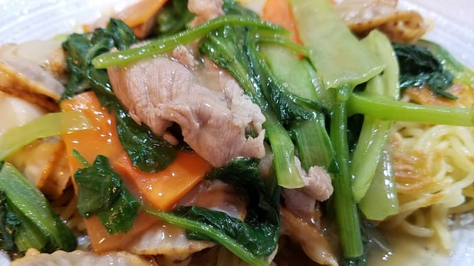 焼そばで晩ごはん