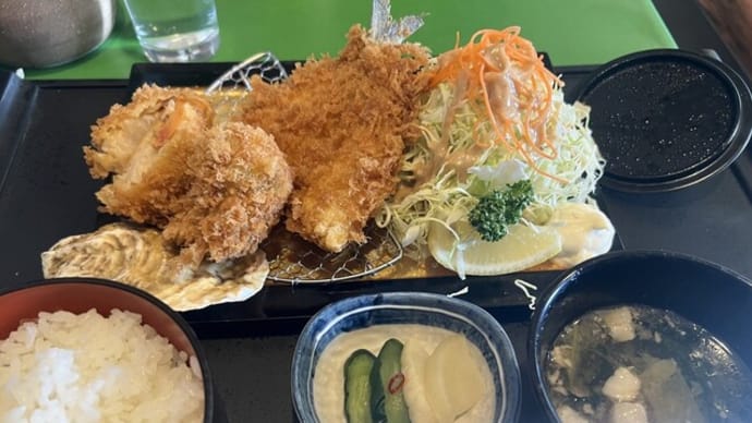 とんかつ 逢 / 前橋市 - アジフライ、ホタテフライ、カキフライ - ボリュームセレクトランチ