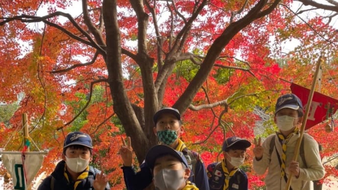 ボーイスカウト稲沢第6団 カブ隊活動 2021年11月21日 小牧山ハイキング