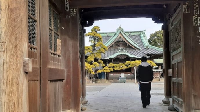 真冬の帝釈天参道