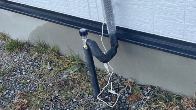 水抜き栓凍結!!で水ドバー!!