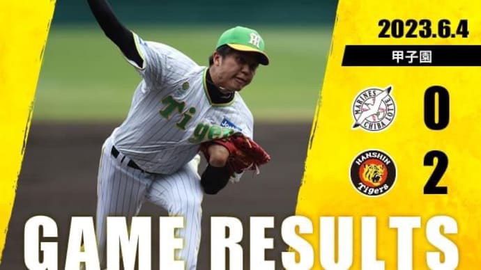【2023交流戦】 阪神 2✖️- 0 ロッテ