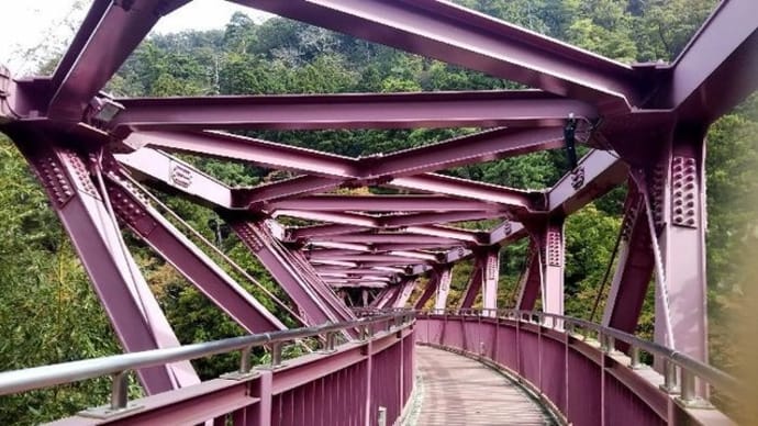 山中温泉　鶴仙峡はまだ青モミジでした。