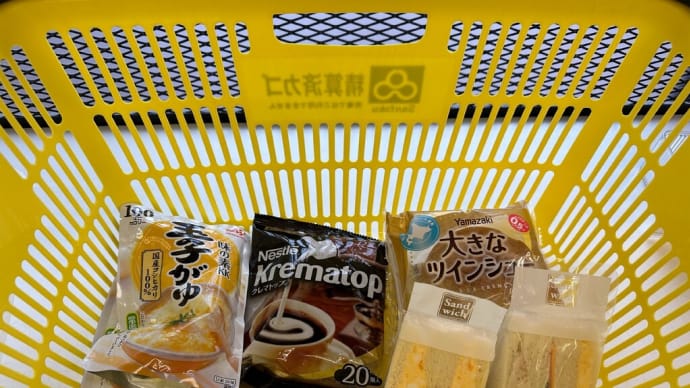 雨の日曜日 午前中は買い出しに