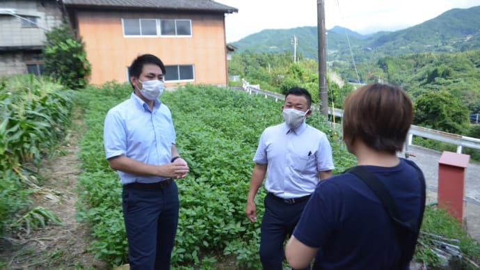 七山災害調査。道路だけで38件の災害が発生
