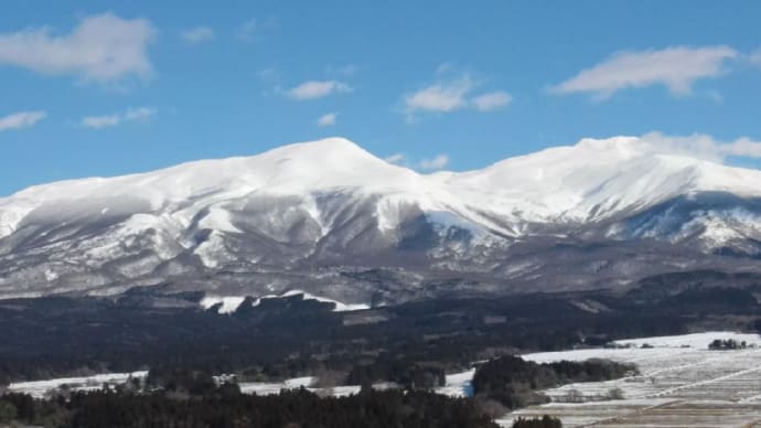 「鳥海山」がクッキリ見えた冬の日2(空撮)