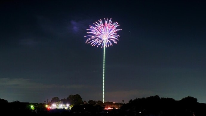 第35回河合町ふるさと祭り　ファイナルの花火　2023年8月11日