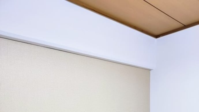 【和室】アクセントクロス施工完了