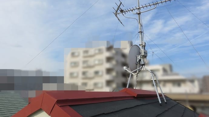 千葉県:習志野市津田沼にて、既存アンテナ建替えに伴う現地調査