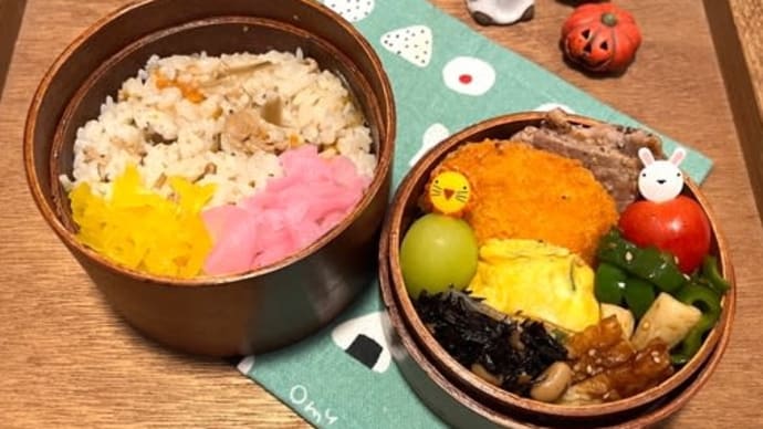 秋の長雨かな弁当^ - ^