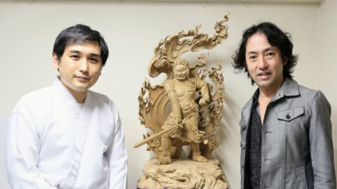 秋川雅史さんと一緒に撮影