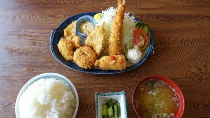グリルほんだ 海の幸フライ定食 新潟県柏崎市扇町1-28