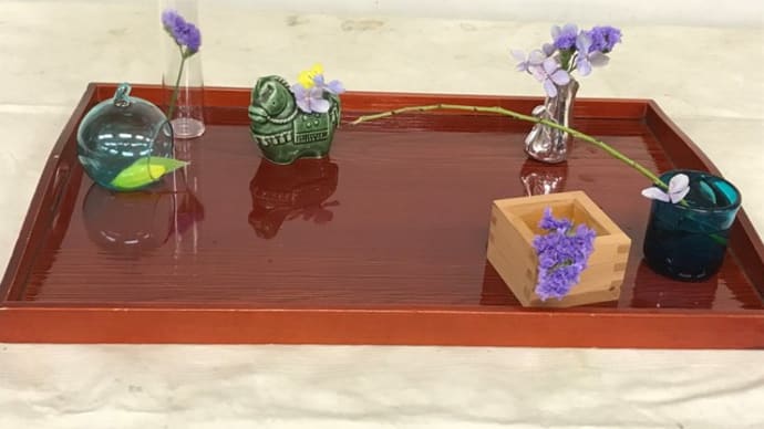 180720 作楽会 いけばな 草月流 89 ミニアチュール、玄関