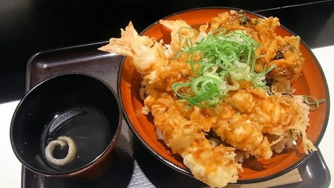 海老かき揚げ天丼 天ぷらの山 ~阪神スナックパーク~