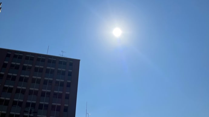 今朝は、真っ青な空❣️