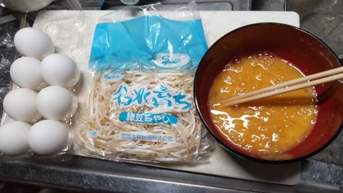 もやしお好み焼き 廃品利用