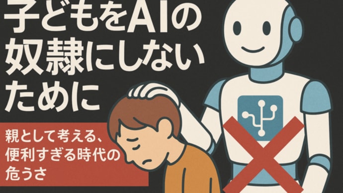 【コラム】子どもを“AIの奴隷”にしないために──親として考える、便利すぎる時代の危うさ