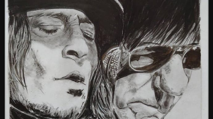 Jeff Beck & Johnny Depp "18" 鉛筆画