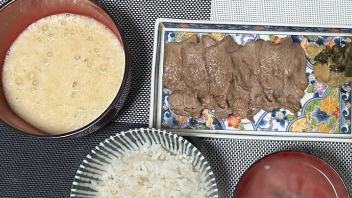 1719 麦とろには牛タン!!山芋食べきった~