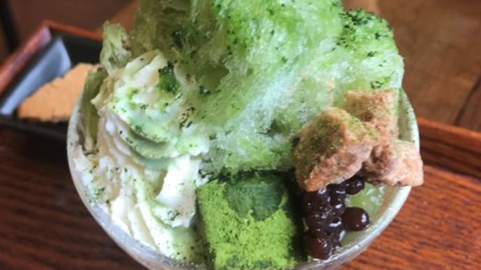 「天然かき氷」をパティスリーで♫