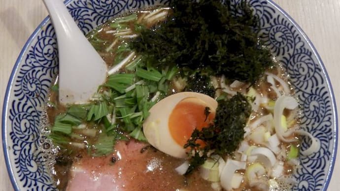 満州軒　[磯子区]　/　濃厚煮干しラーメン + ネギ飯